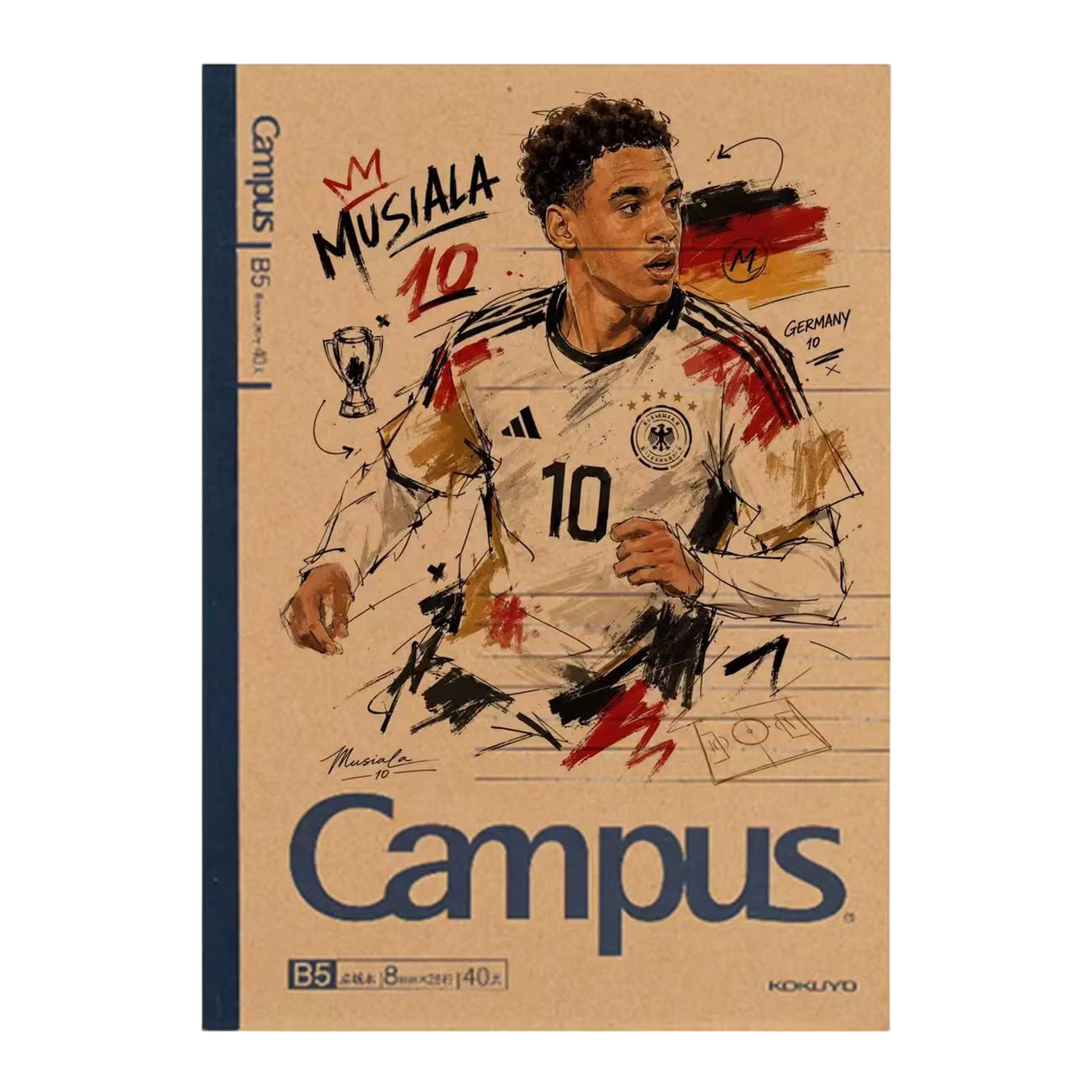 Kokuyo's classic Campus notebook B5 size - Jamal Musiala