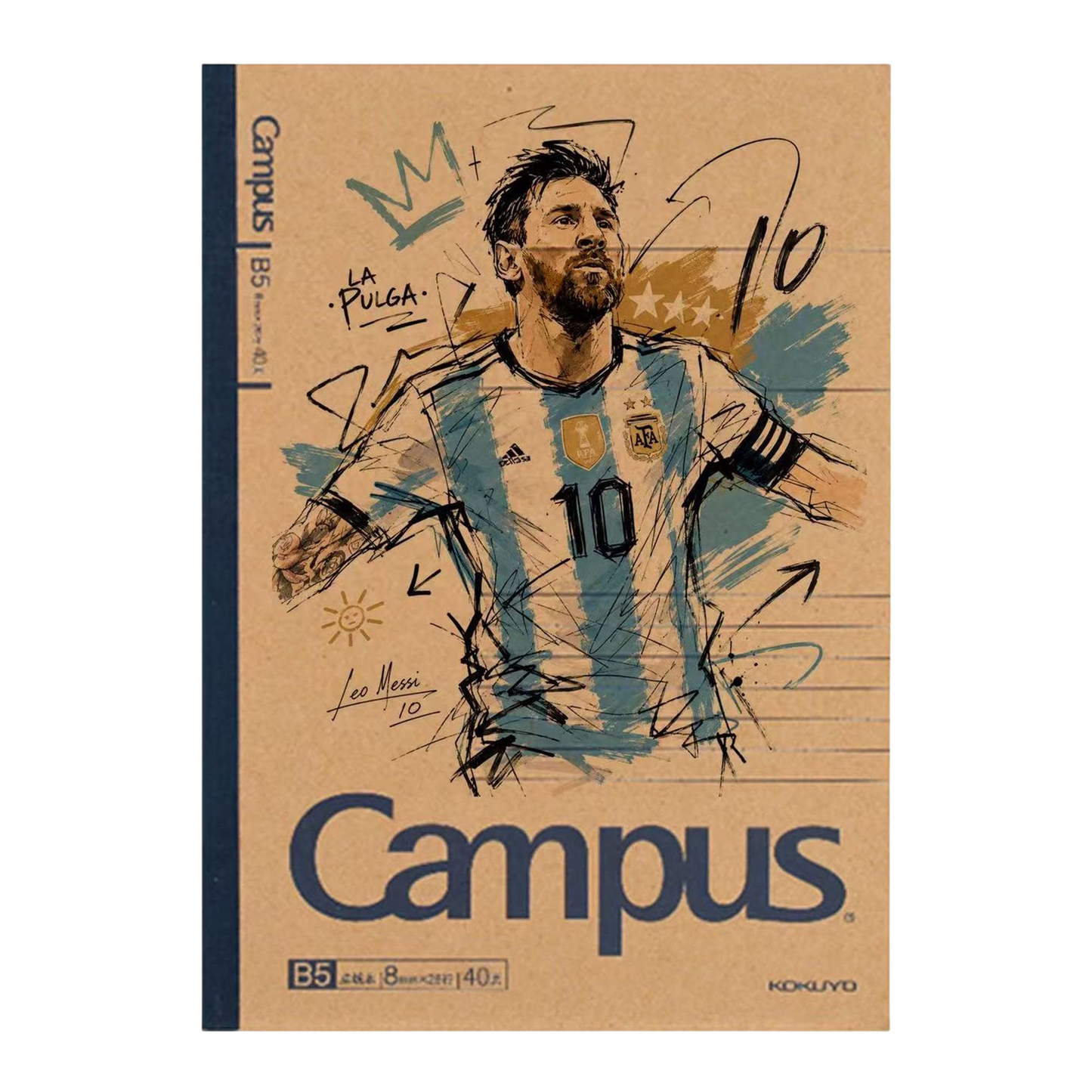 Kokuyo's classic Campus notebook B5 size - Lionel Messi