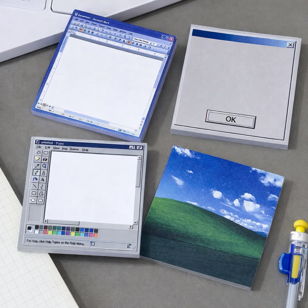 Windows XP sticky notes - 4 Pads